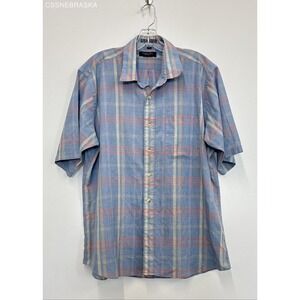 Christian Dior Multicolor Men's Casual Short Sleeve Button Down Shirt - Size XL